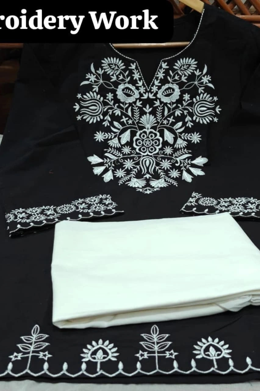 Noir Zari Bloom Embroidered Kurta