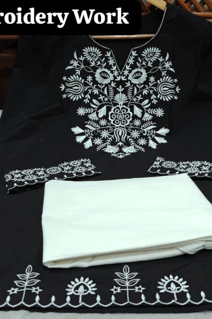 Noir Zari Bloom Embroidered Kurta