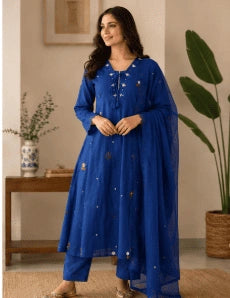 Royal Blue Kurta Set Dupatta