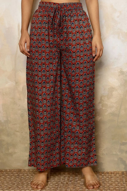 Rust Red Anarkali Kurti Set